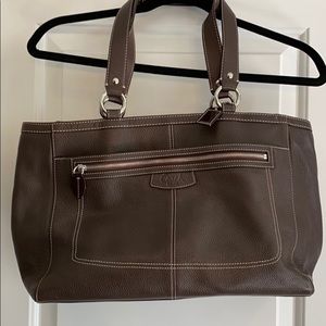 Brown coach tote